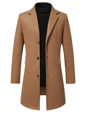 Palton SHEIN Plus Size Men, maro