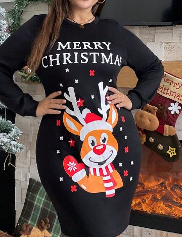 Rochie scurta SHEIN CURVE, negru