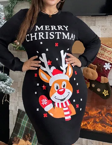 Rochie scurta SHEIN CURVE, negru