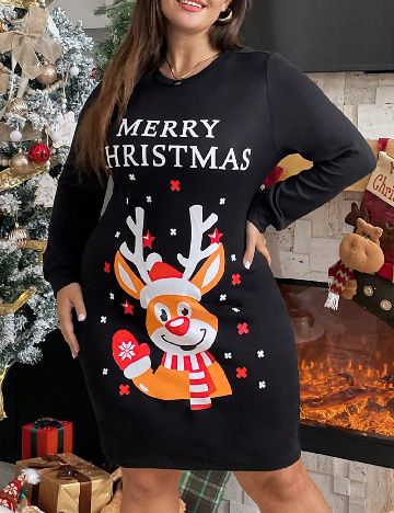 Rochie scurta SHEIN CURVE, negru