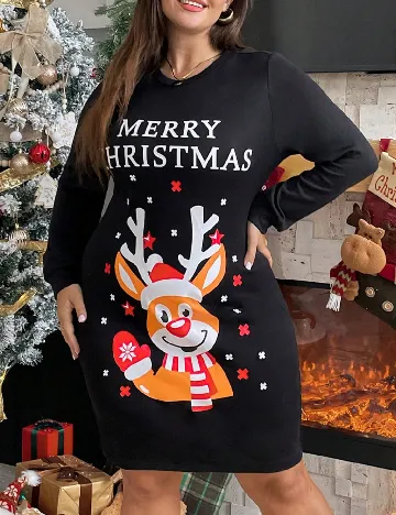 Rochie scurta SHEIN CURVE, negru