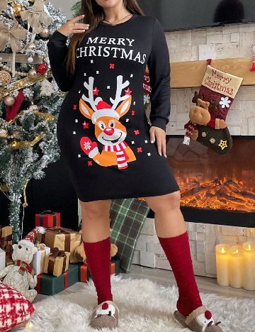 Rochie scurta SHEIN CURVE, negru