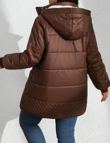 Geaca SHEIN CURVE, maro