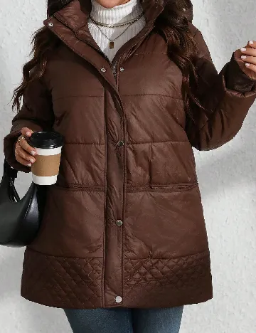 Geaca SHEIN CURVE, maro