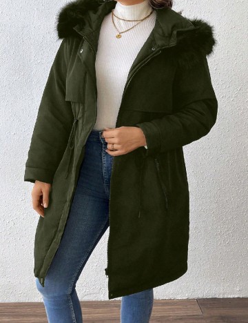 Geaca SHEIN CURVE, verde