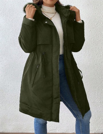 Geaca SHEIN CURVE, verde