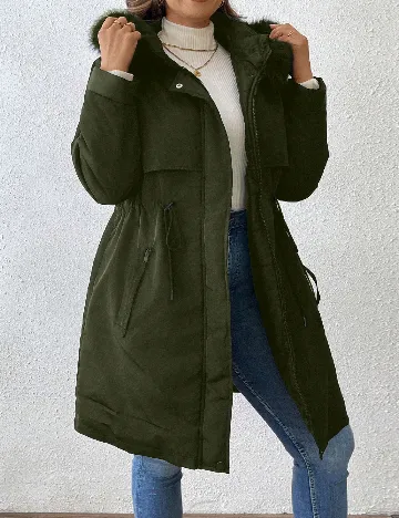 Geaca SHEIN CURVE, verde