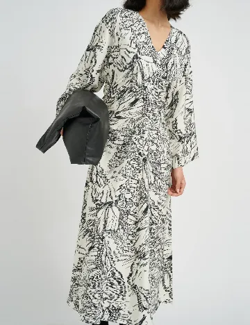 Rochie medie InWear, alb/negru