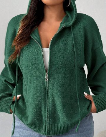 Hanorac SHEIN CURVE, verde