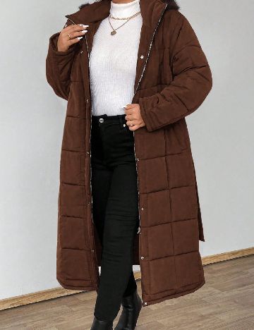 Geaca SHEIN CURVE, maro