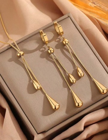 Set colier si cercei SHEIN, auriu