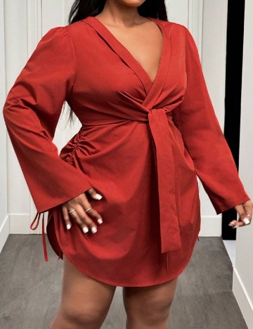 Rochie scurta SHEIN CURVE, rosu