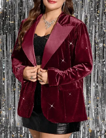 Sacou SHEIN CURVE, visiniu