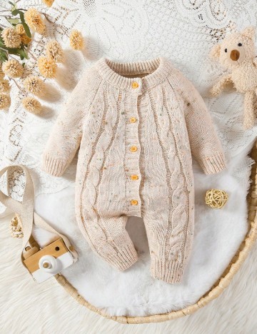 Salopeta Shein Kids, crem