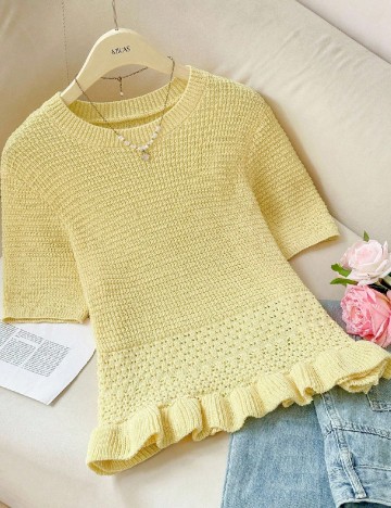 Bluza SHEIN CURVE, galben