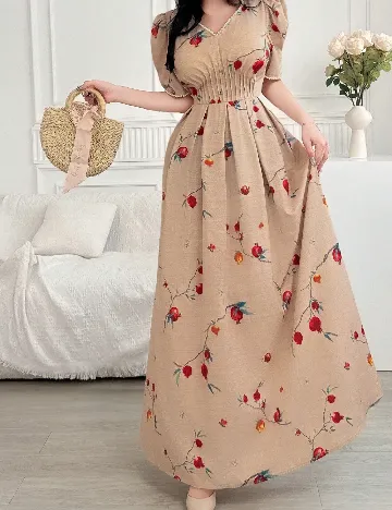 Rochie lunga SHEIN, crem