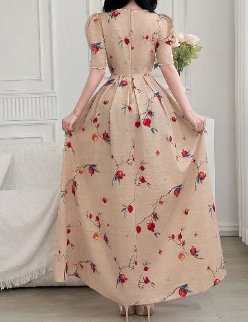 Rochie lunga SHEIN, crem