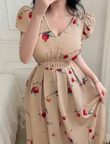 Rochie lunga SHEIN, crem