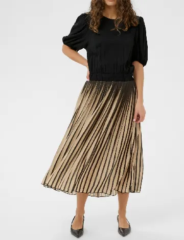 Rochie medie Culture, negru/crem