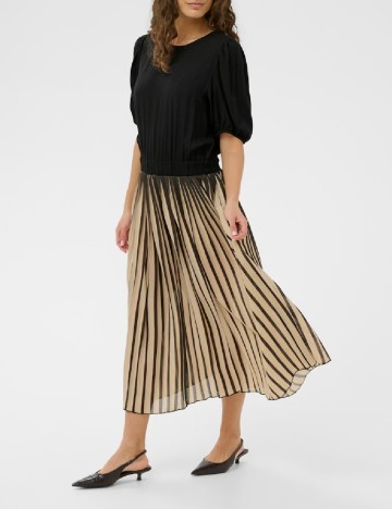 Rochie medie Culture, negru/crem