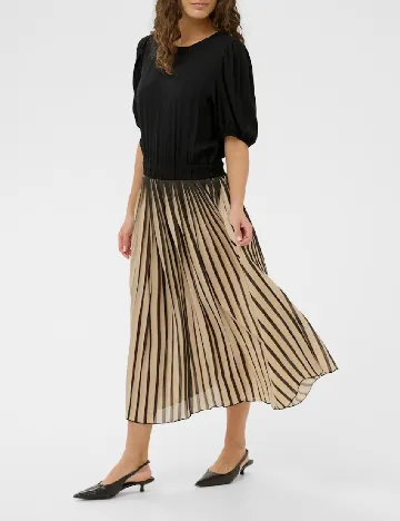 Rochie medie Culture, negru/crem