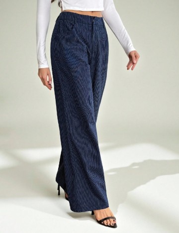 Pantaloni SHEIN, bleumarin