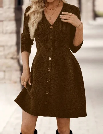 Rochie scurta SHEIN, kaki