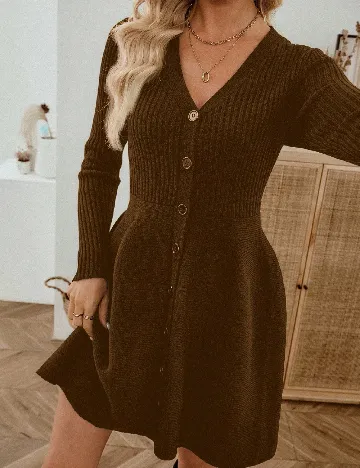 Rochie scurta SHEIN, kaki