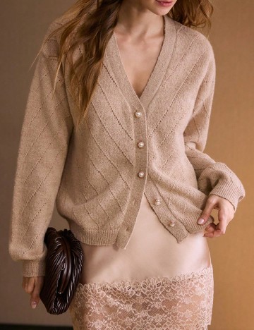 Cardigan MOTF, maro deschis