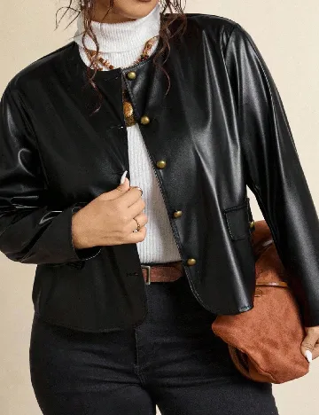 Jacheta SHEIN CURVE, negru