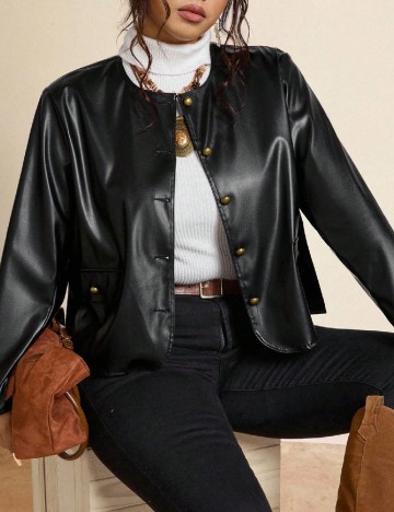 Jacheta SHEIN CURVE, negru