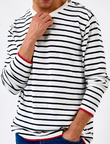 Bluza Kronstadt, alb/negru