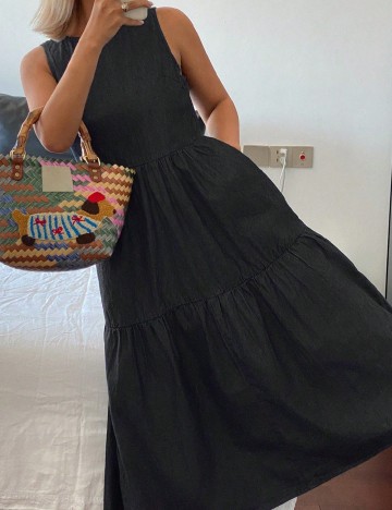 Rochie lunga Dazy, negru