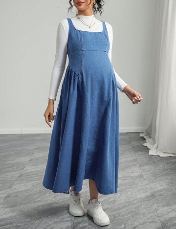 Rochie medie SHEIN Maternity, albastru