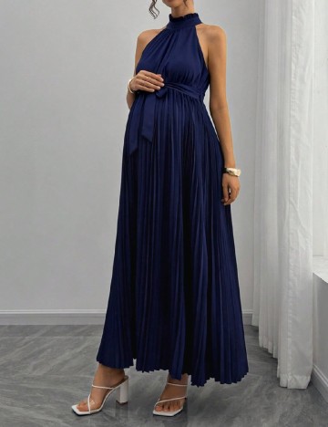 Rochie lunga SHEIN Maternity, bleumarin