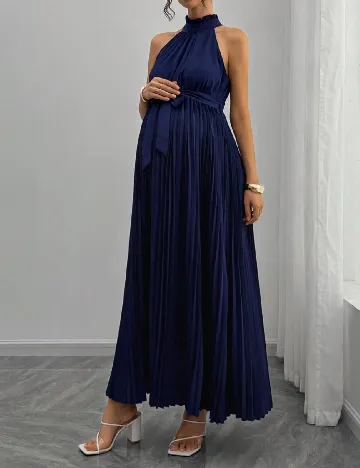 Rochie lunga SHEIN Maternity, bleumarin