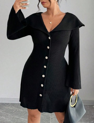 Rochie scurta SHEIN CURVE, negru