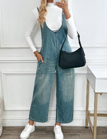 Salopeta SHEIN, albastru