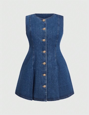 Rochie scurta SHEIN CURVE, albastru