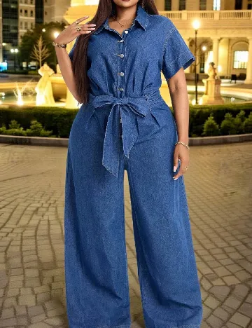 Salopeta SHEIN CURVE, albastru