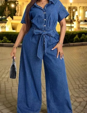 Salopeta SHEIN CURVE, albastru