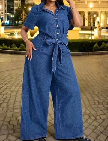 Salopeta SHEIN CURVE, albastru