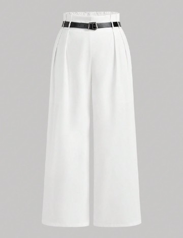 Pantaloni SHEIN CURVE, alb