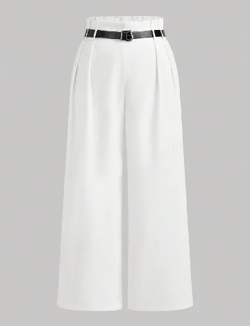 Pantaloni SHEIN CURVE, alb