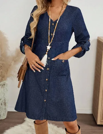 Rochie scurta SHEIN, bleumarin