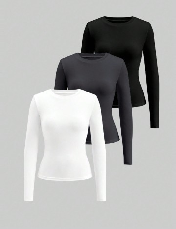 Set bluze 3 bucati SHEIN, mix culori