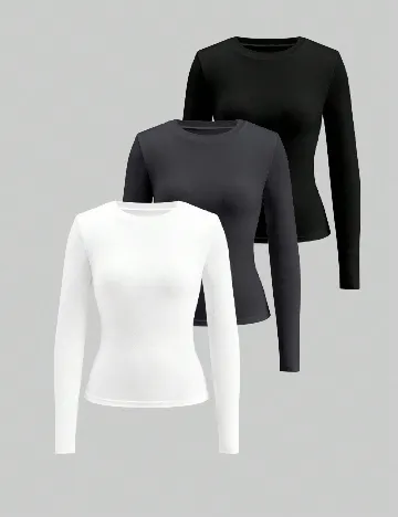 Set bluze 3 bucati SHEIN, mix culori