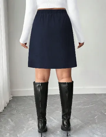 Fusta SHEIN CURVE, albastru