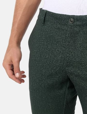 Pantaloni Jeff Urban Tailoring, verde inchis