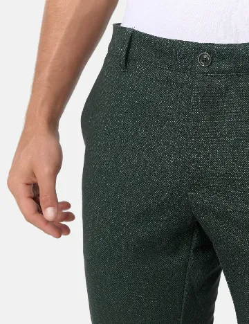 Pantaloni Jeff Urban Tailoring, verde inchis